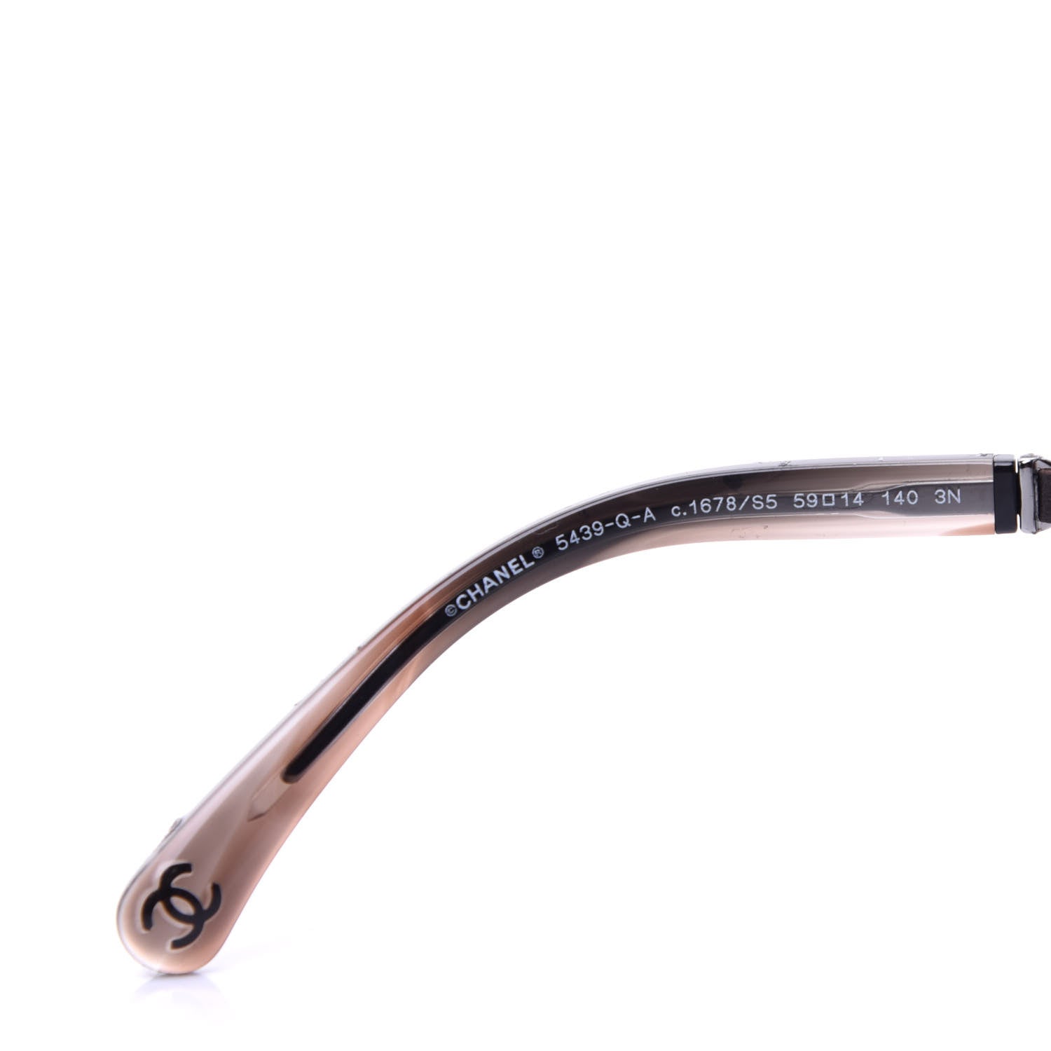 Chanel Metal Calfskin CC Chain Pilot Sunglasses 5439-Q Brown 6 of 8