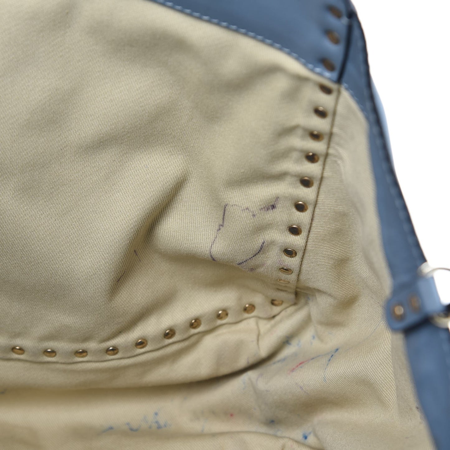 Vitello Medium Rockstud Tote Bright Blue