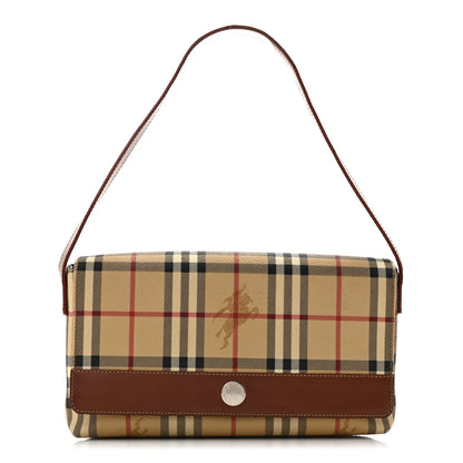 Burberry Haymarket Check Shoulder Bag Brown 1 of 16