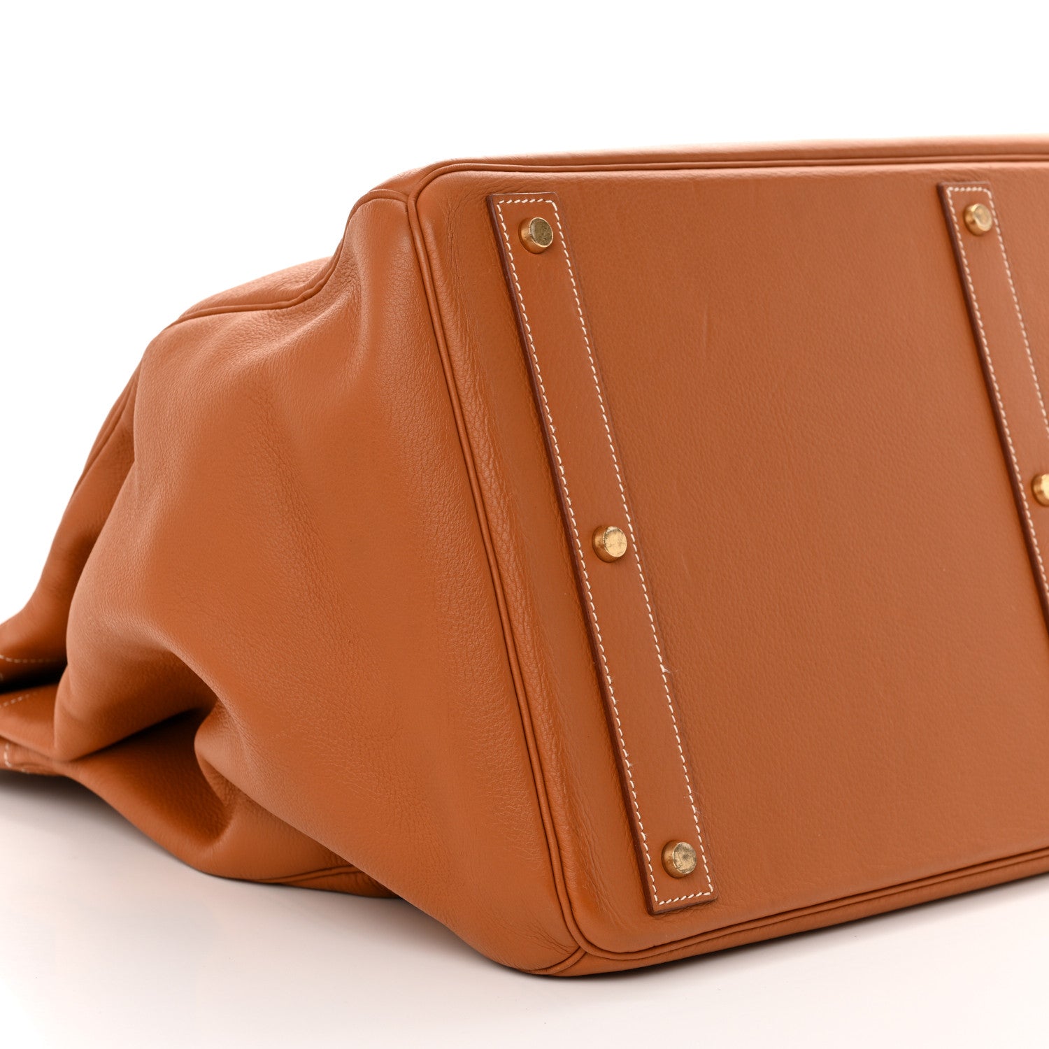 Hermes Taurillon Clemence HAC Travel Birkin 55 Gold 1682388