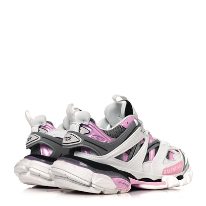 Balenciaga Mesh Rubber Bi-Color Womens Track Sneakers 35 White Pink Grey 5 of 9