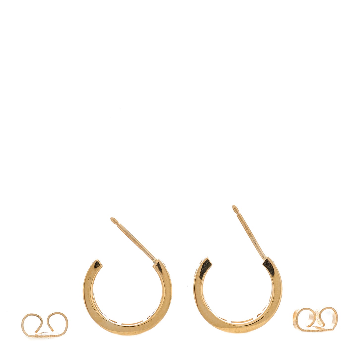 18K Rose Gold Mini Atlas Hoop Earrings