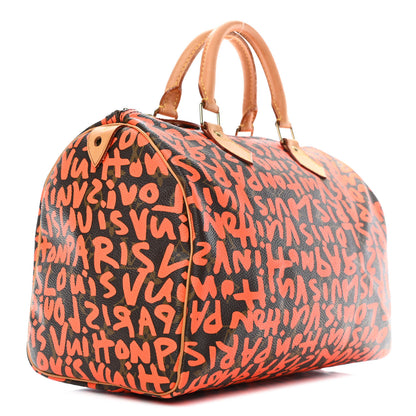 Louis Vuitton Monogram Graffiti Speedy 30 Orange 2 of 5