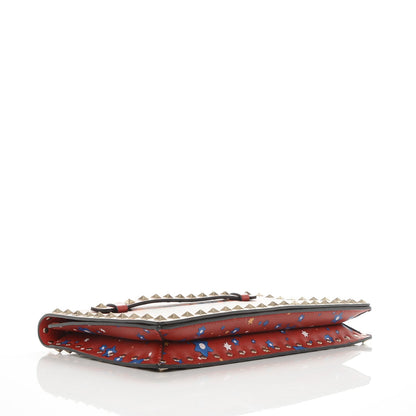 Valentino Garavani Nappa Enchanted Wonderland Rockstud Wristlet Clutch Red 4 of 6