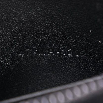 Christian Dior Calfskin Macrocannage Diamond Caro Zipped Pouch With Chain Black 9 of 13
