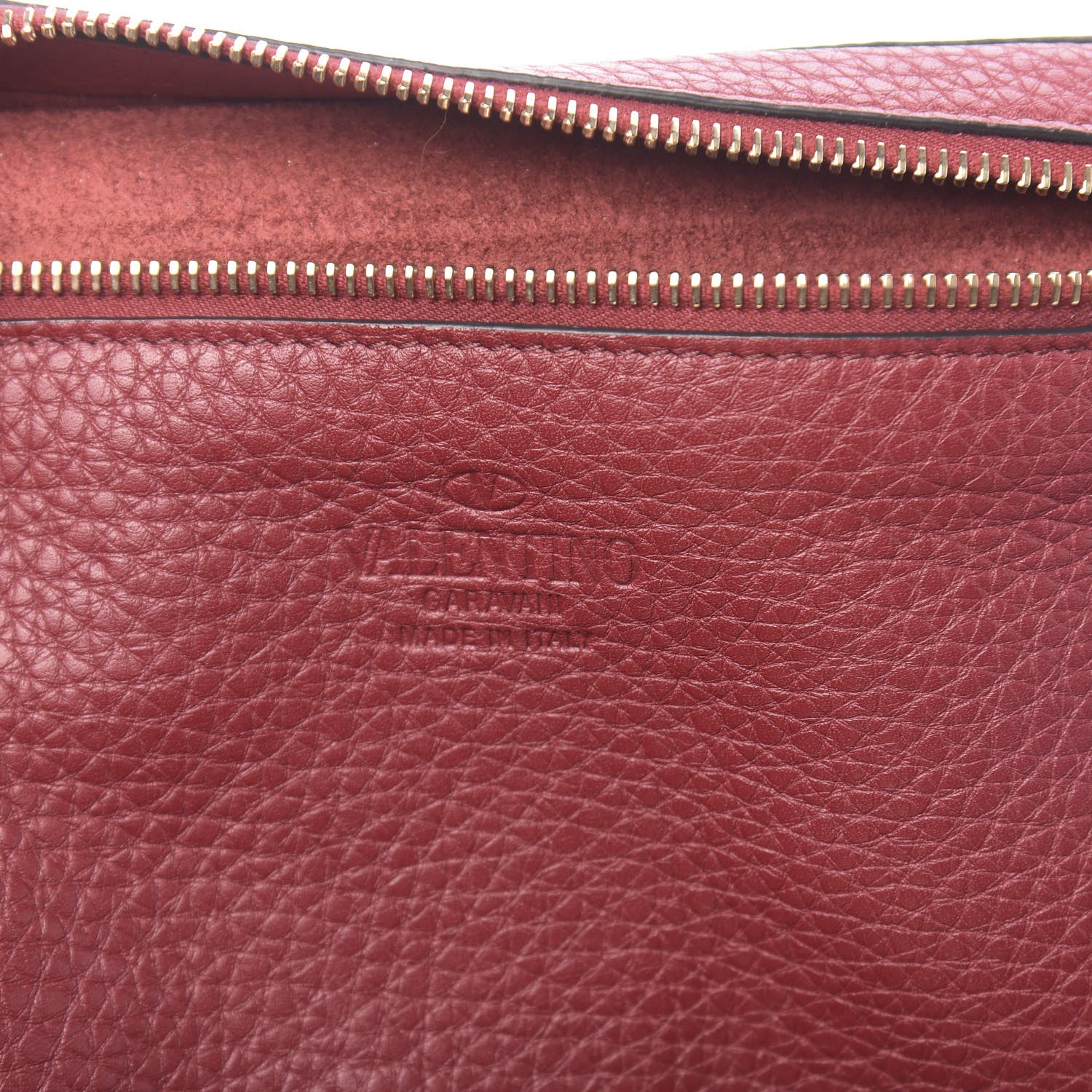 Valentino Garavani Grained Calfskin Embroidered Medium Rockstud Rolling Tote Red 7 of 10