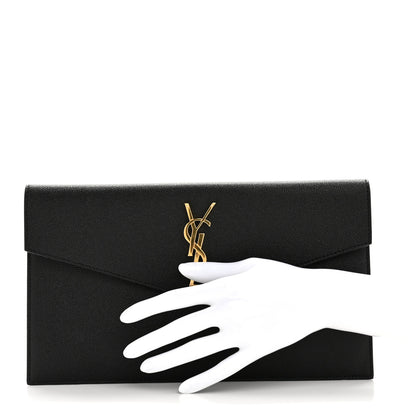 Saint Laurent Grain De Poudre Uptown Pouch Black 2 of 8