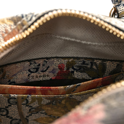 Gucci GG Supreme Monogram Water Flora Web Mini Ophidia Top Handle Bowler Bag Beige White Multicolor 7 of 10