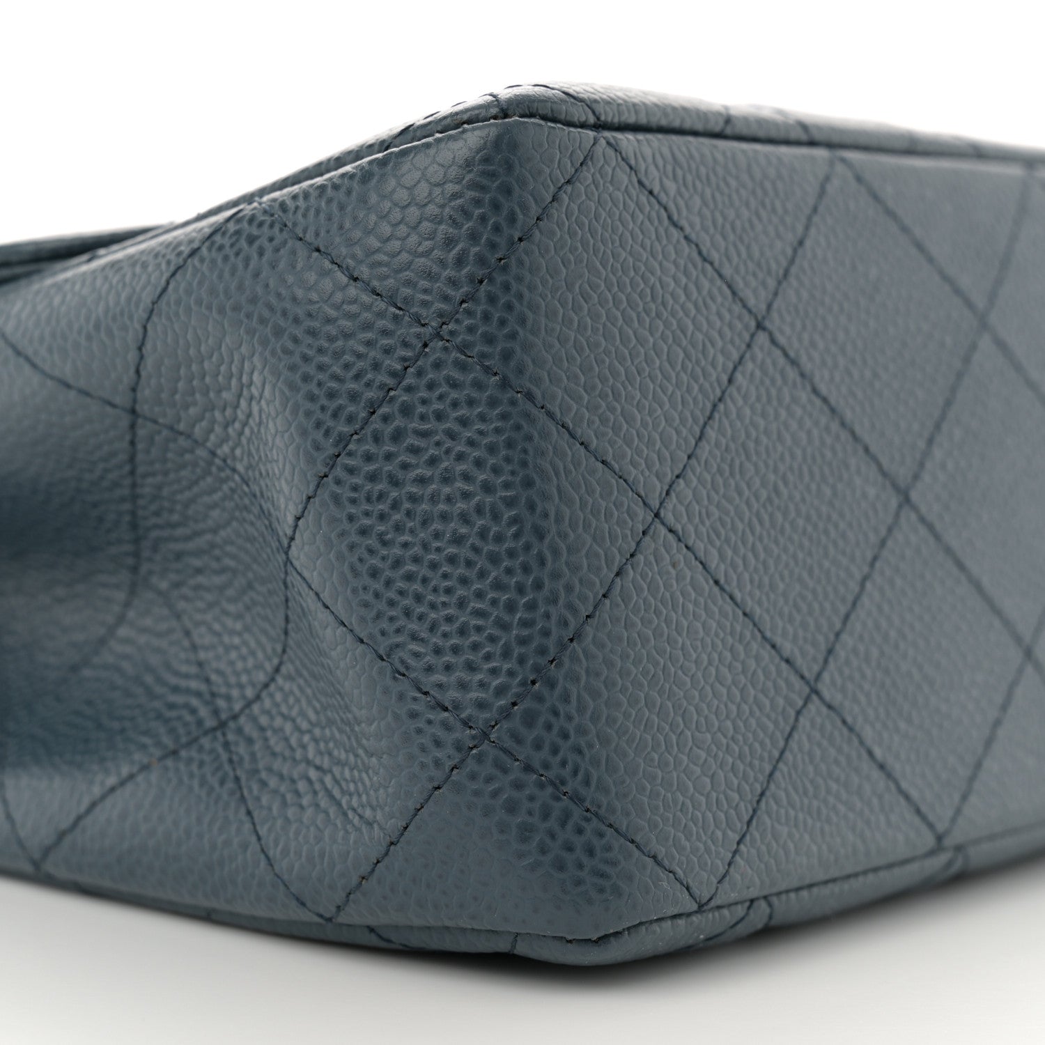 Chanel Caviar Quilted Jumbo Single Flap Blue 9 of 11