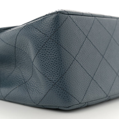 Chanel Caviar Quilted Jumbo Single Flap Blue 9 of 11