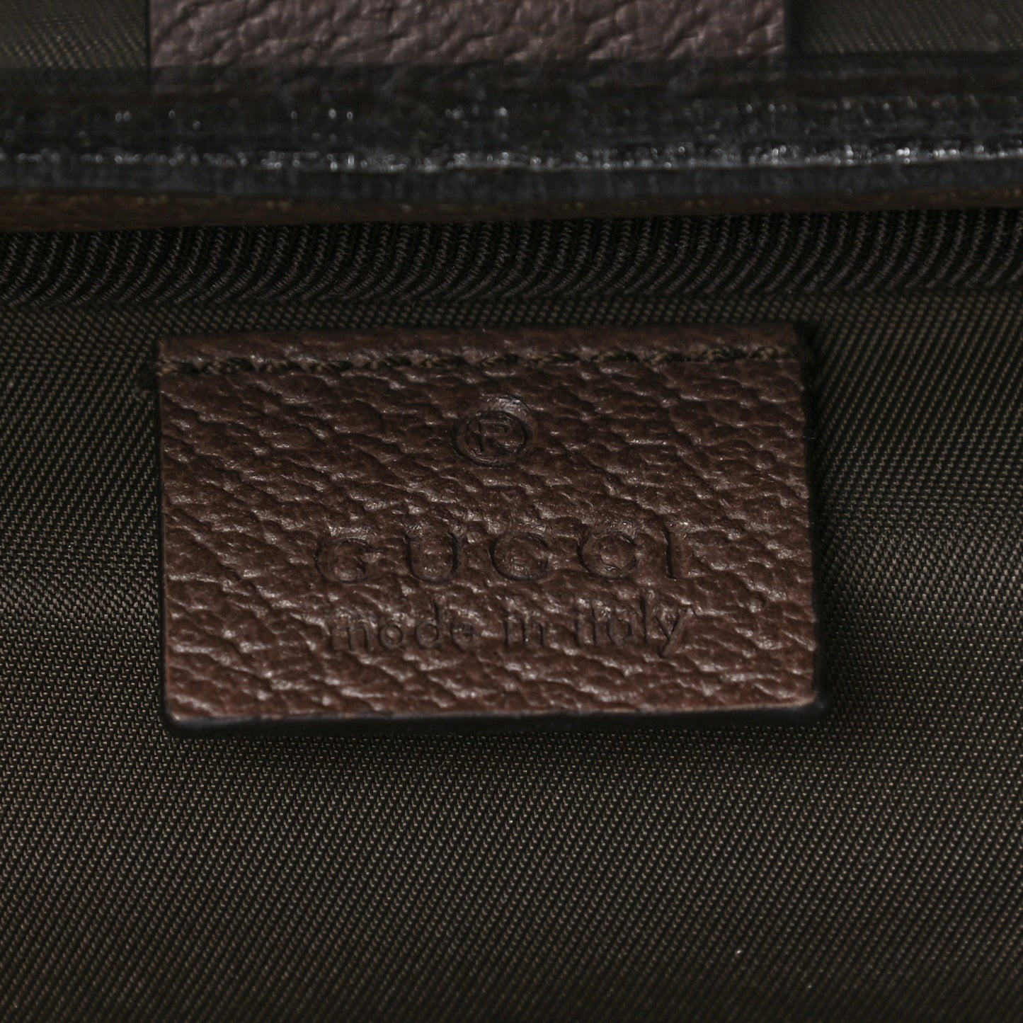 GG Supreme Monogram Textured Calfskin Web Ophidia Vanity Cosmetic Case Beige Ebony New Acero