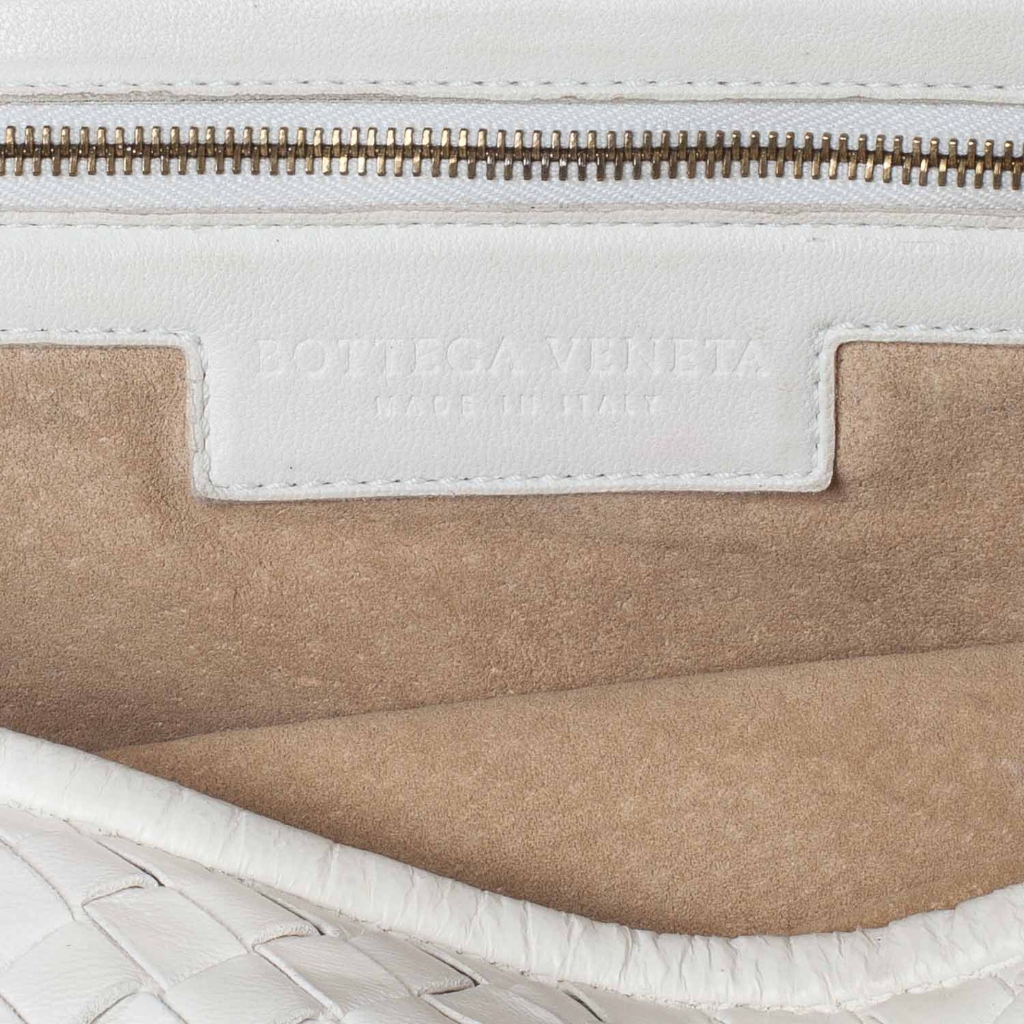 Nappa Intrecciato Flower Large Veneta Hobo White