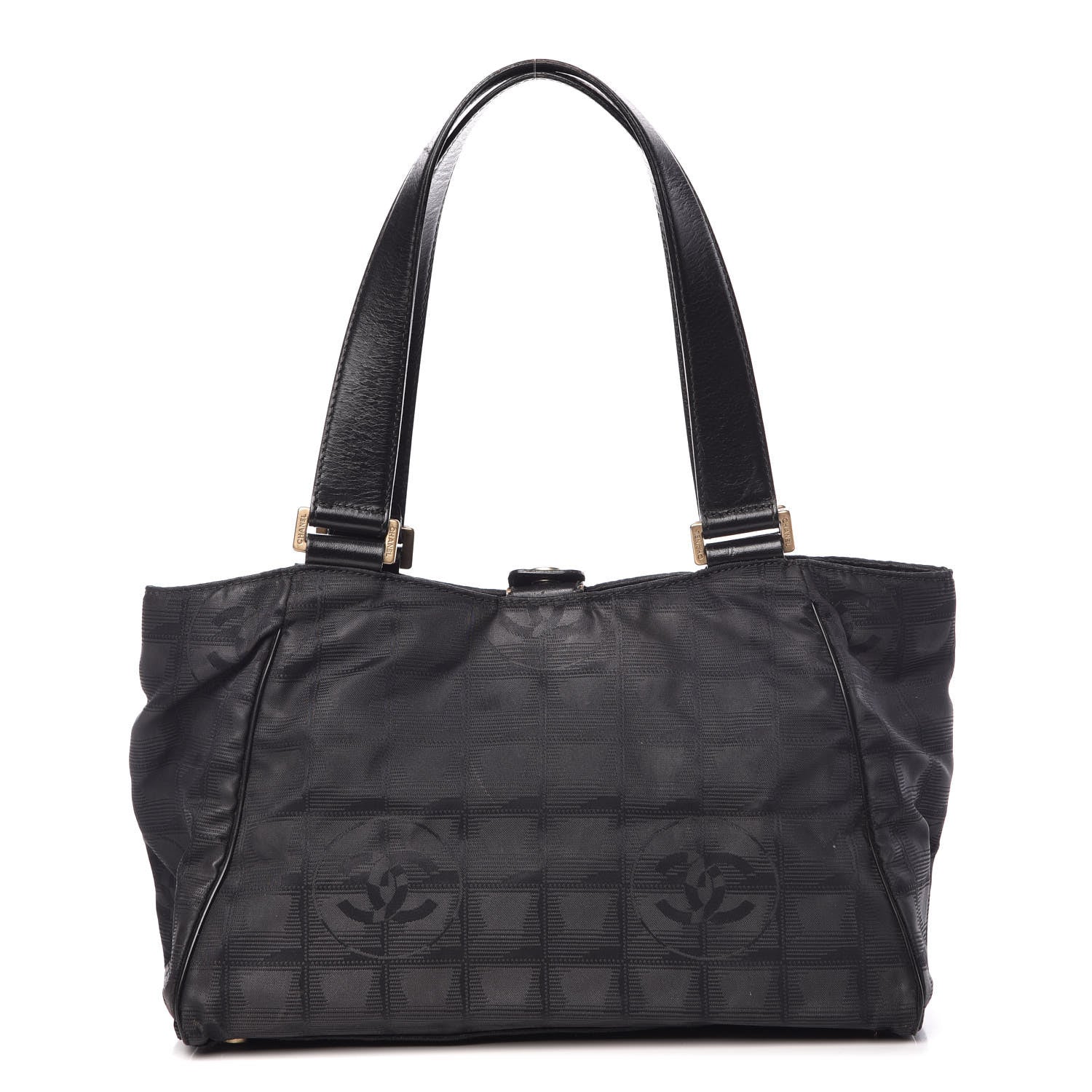 Chanel Nylon Travel Shoulder Bag Black 1 of 12
