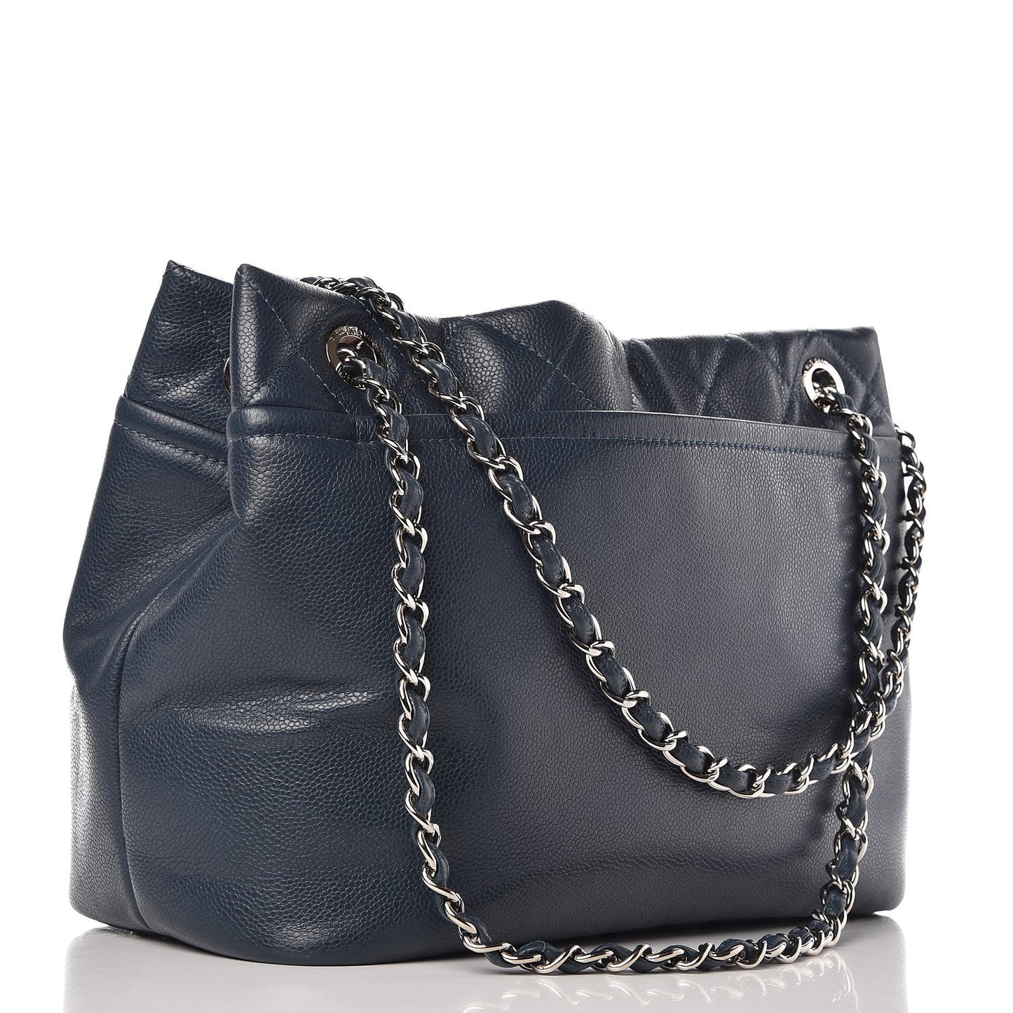 Caviar Timeless CC Soft Tote Navy Blue