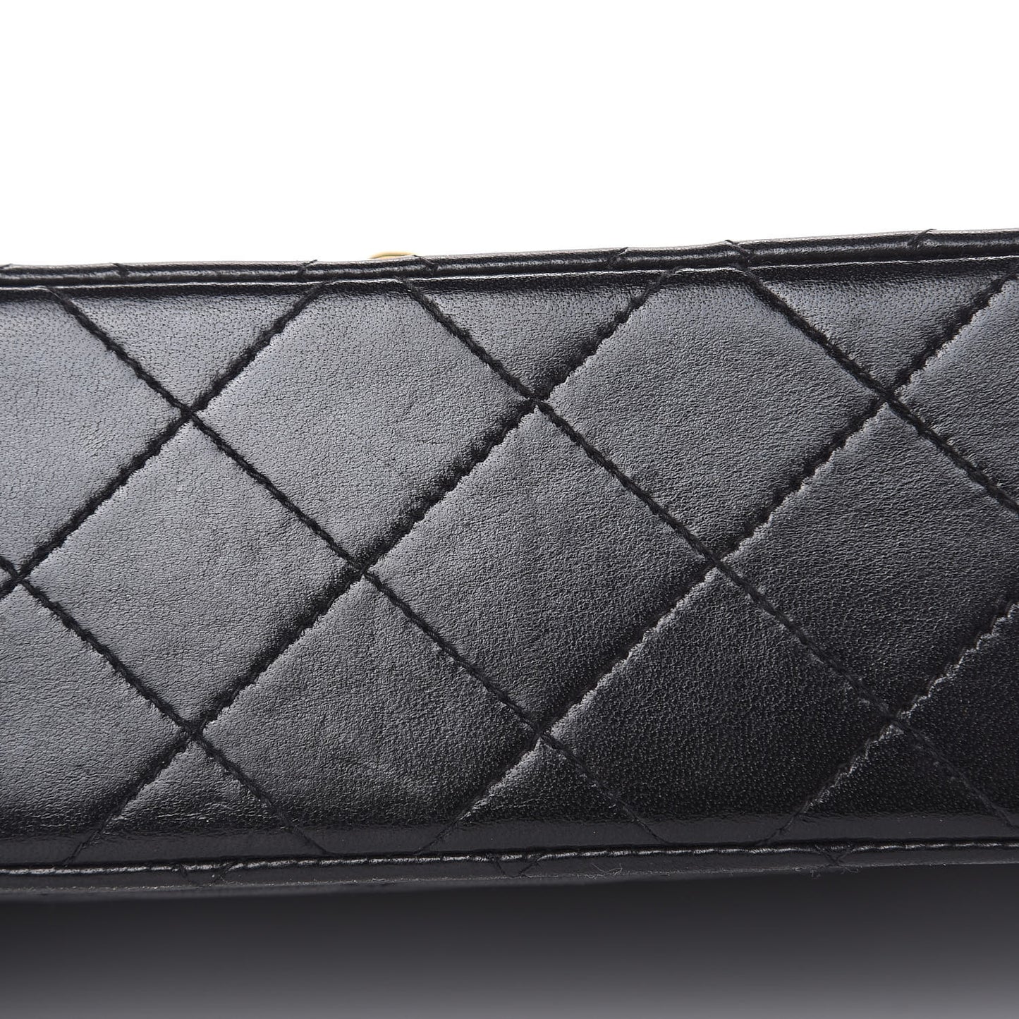 Lambskin Quilted Small Double Flap Black