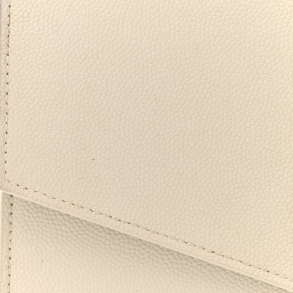 Saint Laurent Grain De Poudre Monogram Uptown Chain Wallet Crema Soft 7 of 17
