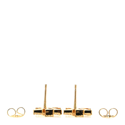 Louis Vuitton Metal Crystal LV Iconic Earrings Gold 3 of 5