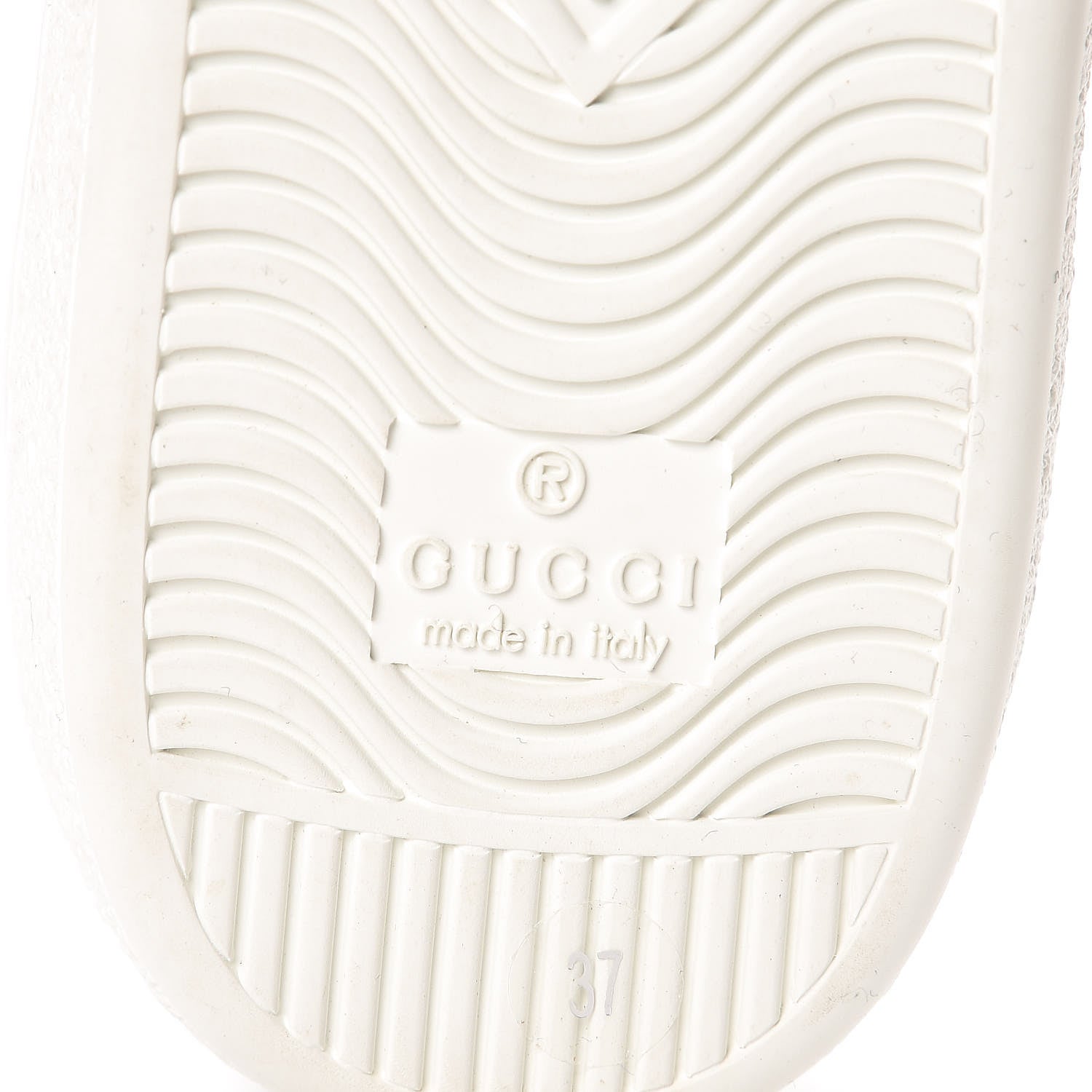 Gucci Calfskin Ayers Bee Embroidered Womens Ace Sneakers 37 White Green 9 of 10
