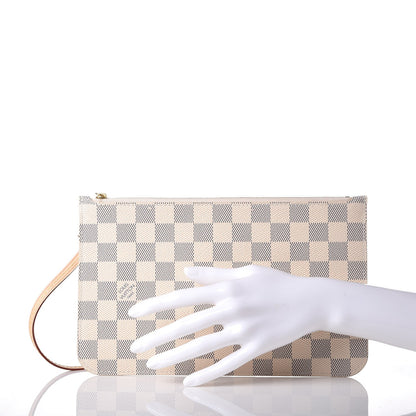Louis Vuitton Damier Azur Neverfull MM GM Pochette 2 of 8