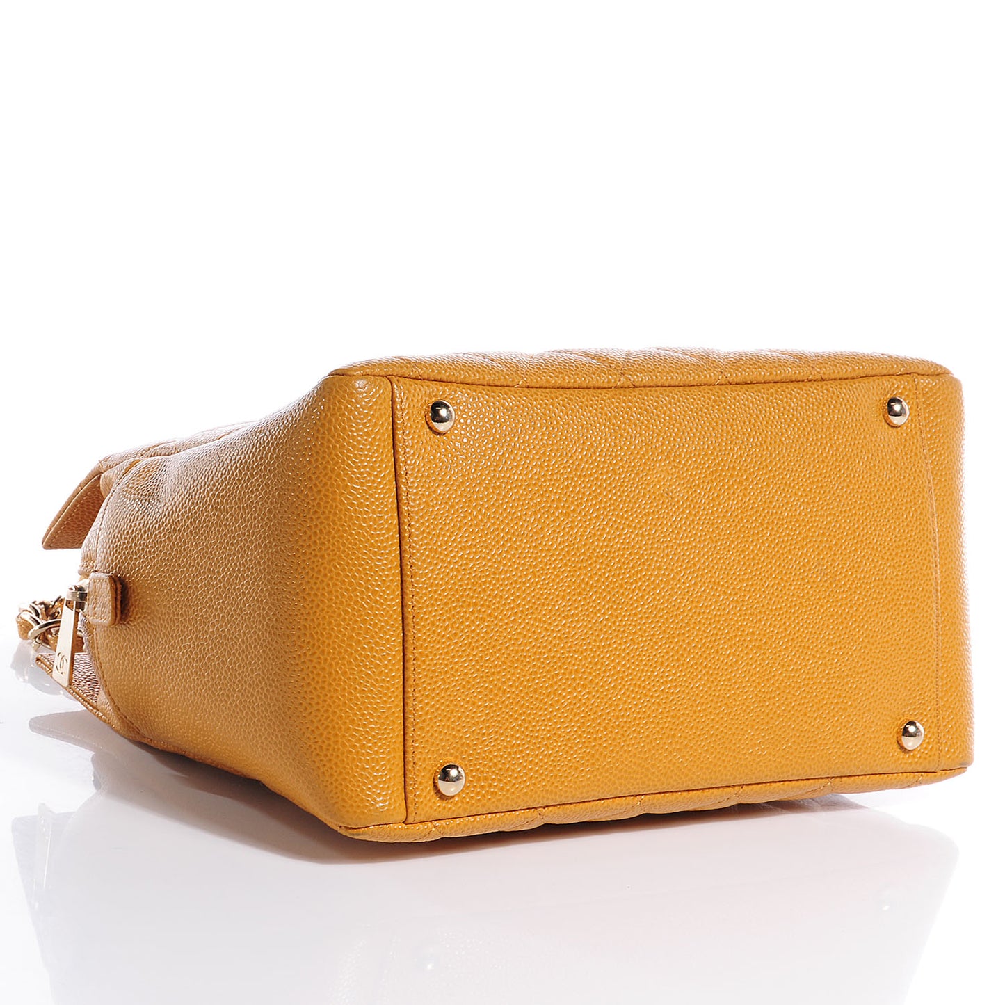Caviar Quilted Petit Timeless Shopping Tote PTT Ochre