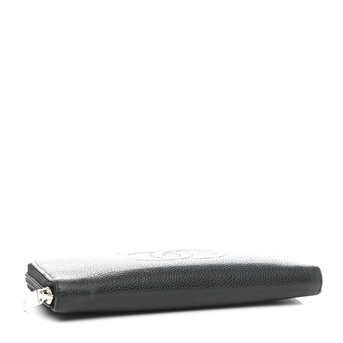 Caviar Large Timeless CC Zip Around Wallet Black