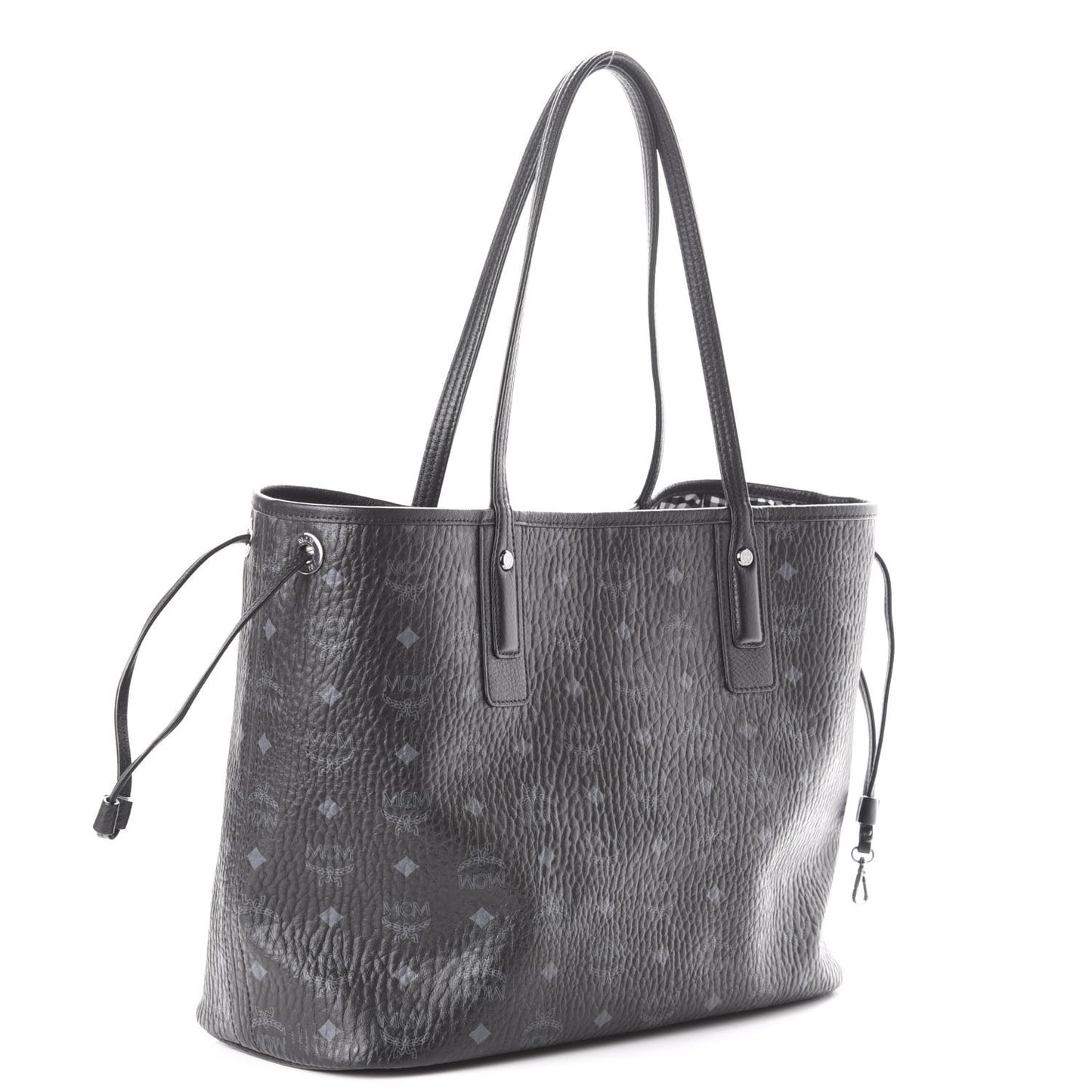 Visetos Medium Liz Reversible Shopper Tote Black