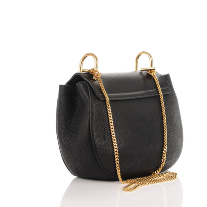 Chloe Grained Lambskin Drew Shoulder Bag Black 3 of 7