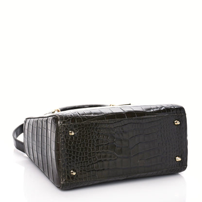 Christian Dior Alligator Medium Lady Dior Brown 4 of 8