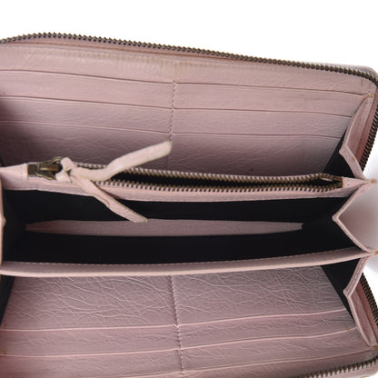 Balenciaga Agneau Classic Hardware Continental Zip Around Wallet Rose Poudre 7 of 15