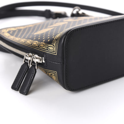 Gucci X SEGA Calfskin GUCCY Stars Mini Dome Shoulder Bag Black Gold 6 of 10