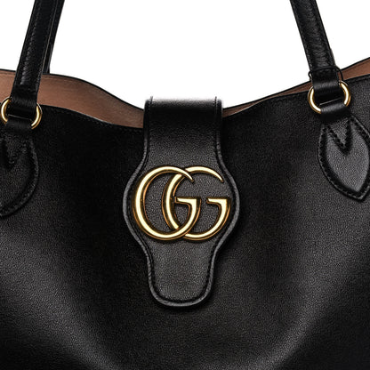 Gucci New Sakai Calfskin Lux Medium Dahlia Tote Black 8 of 12