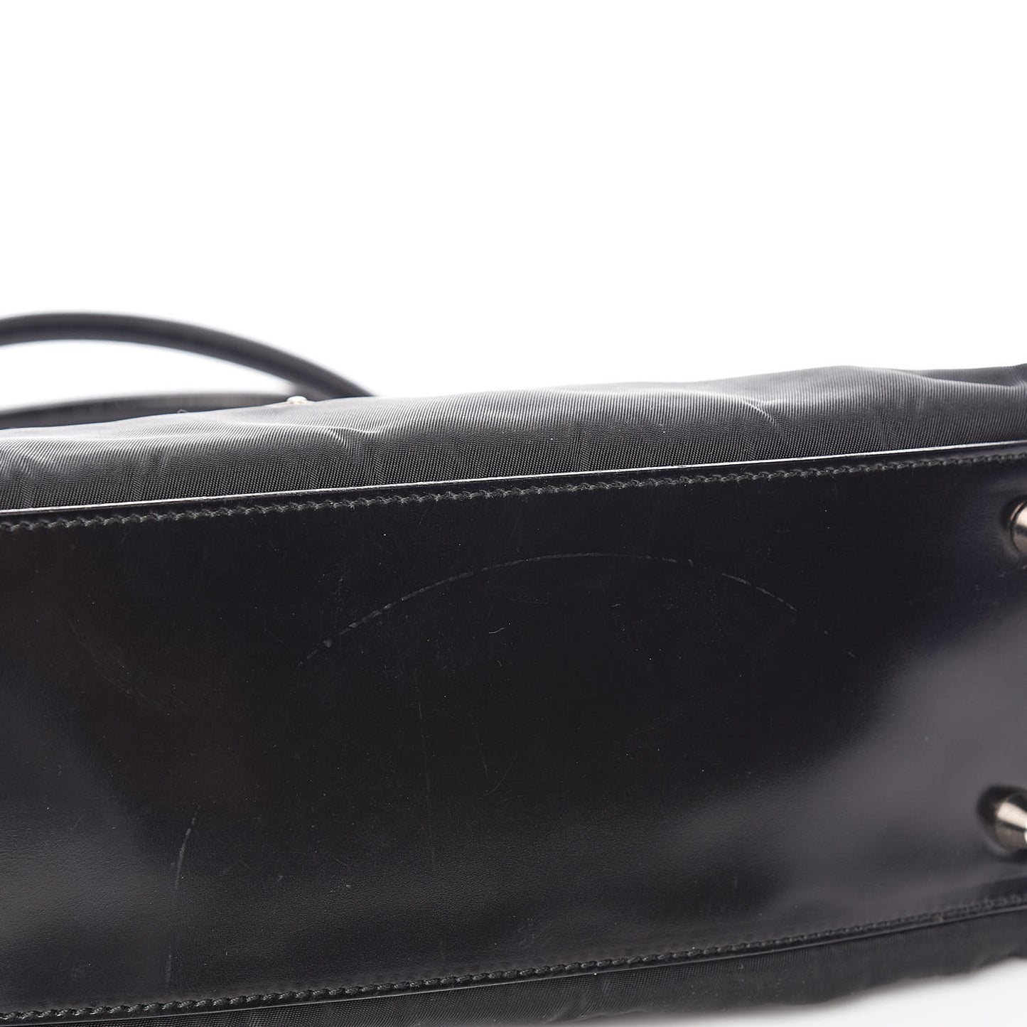 Tessuto Vitello Top Handle Bag Black