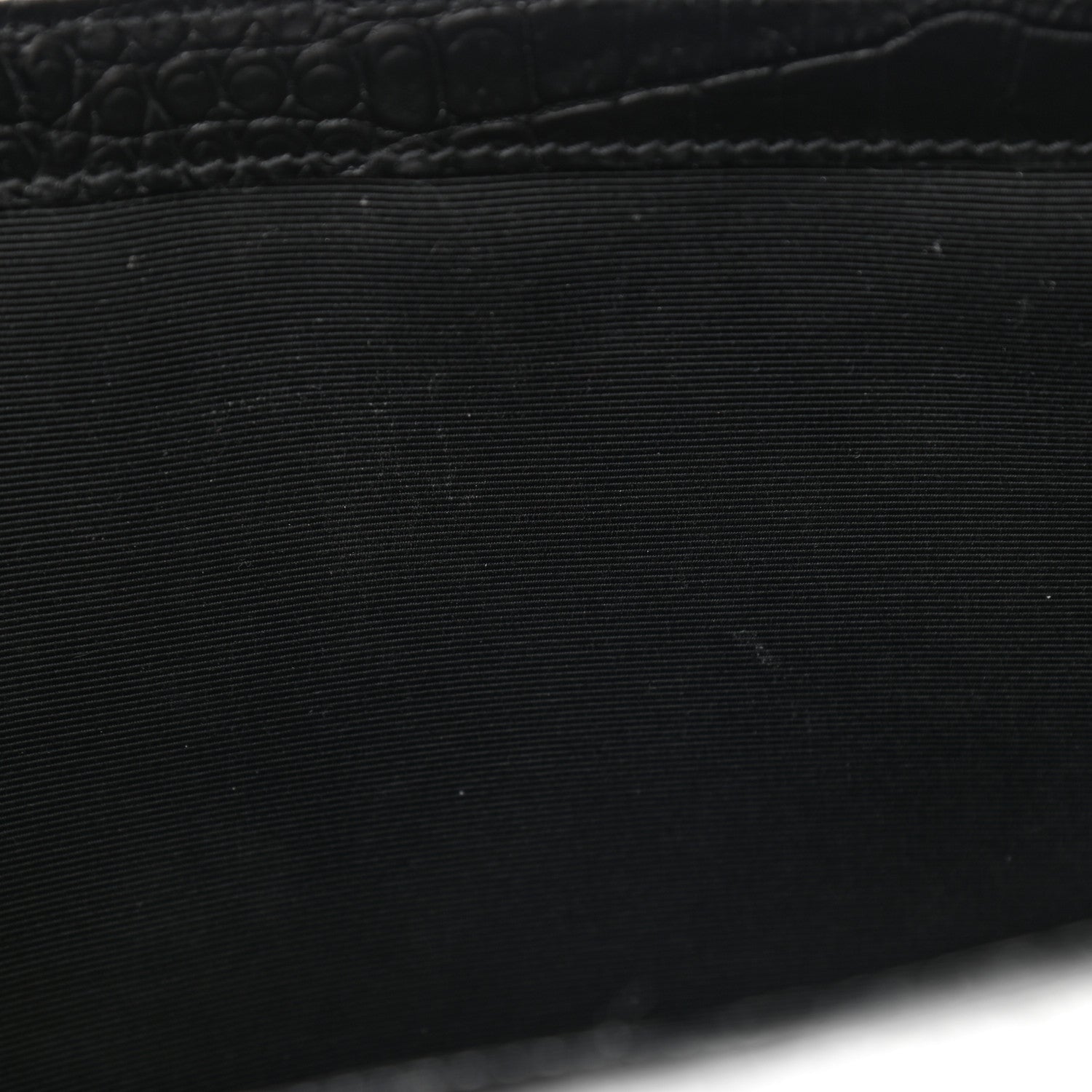 Saint Laurent Calfskin Crocodile Embossed Monogram Large Satchel Black 9 of 15