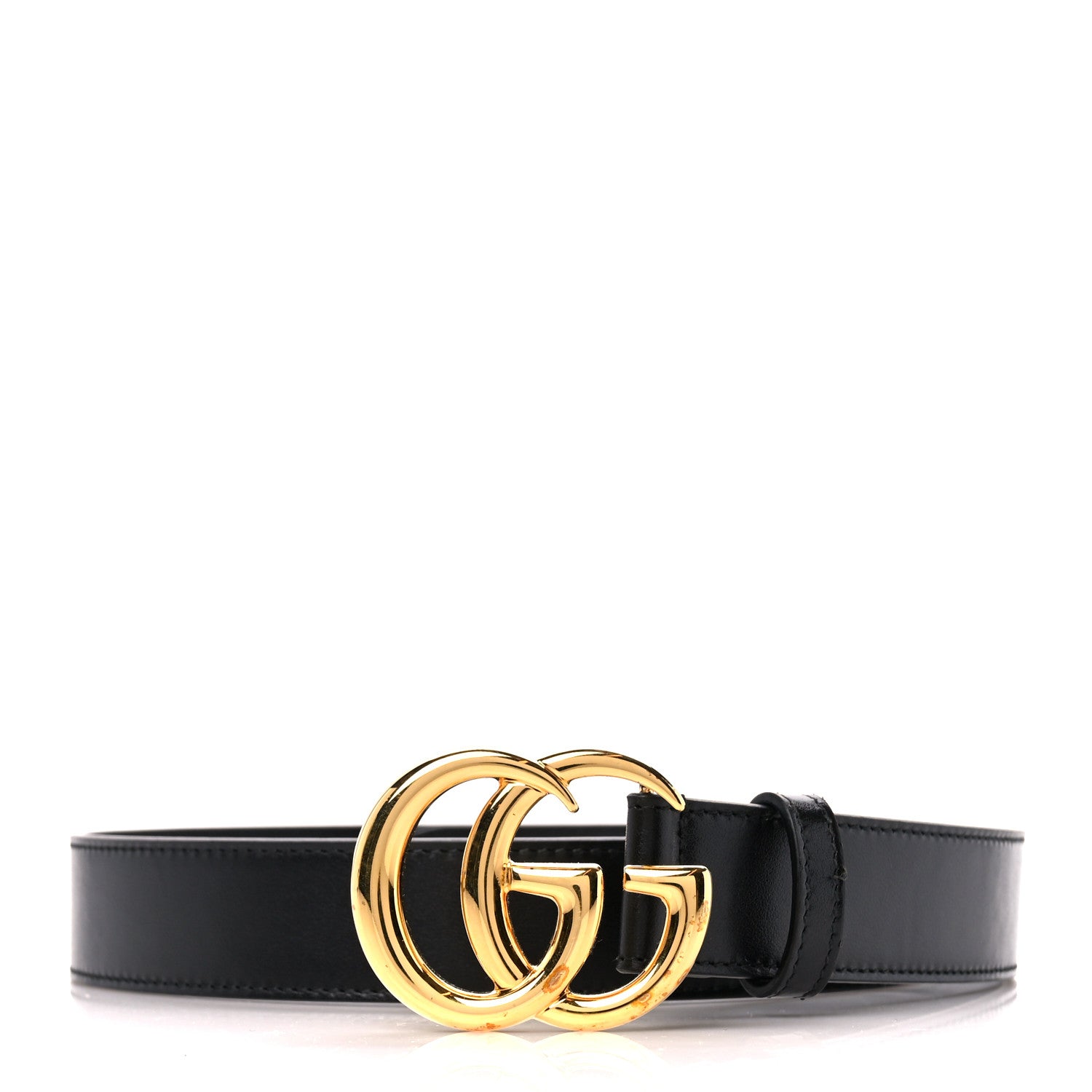 Gucci Plutone Calfskin Double G 30mm Belt 80 32 Black 1 of 5