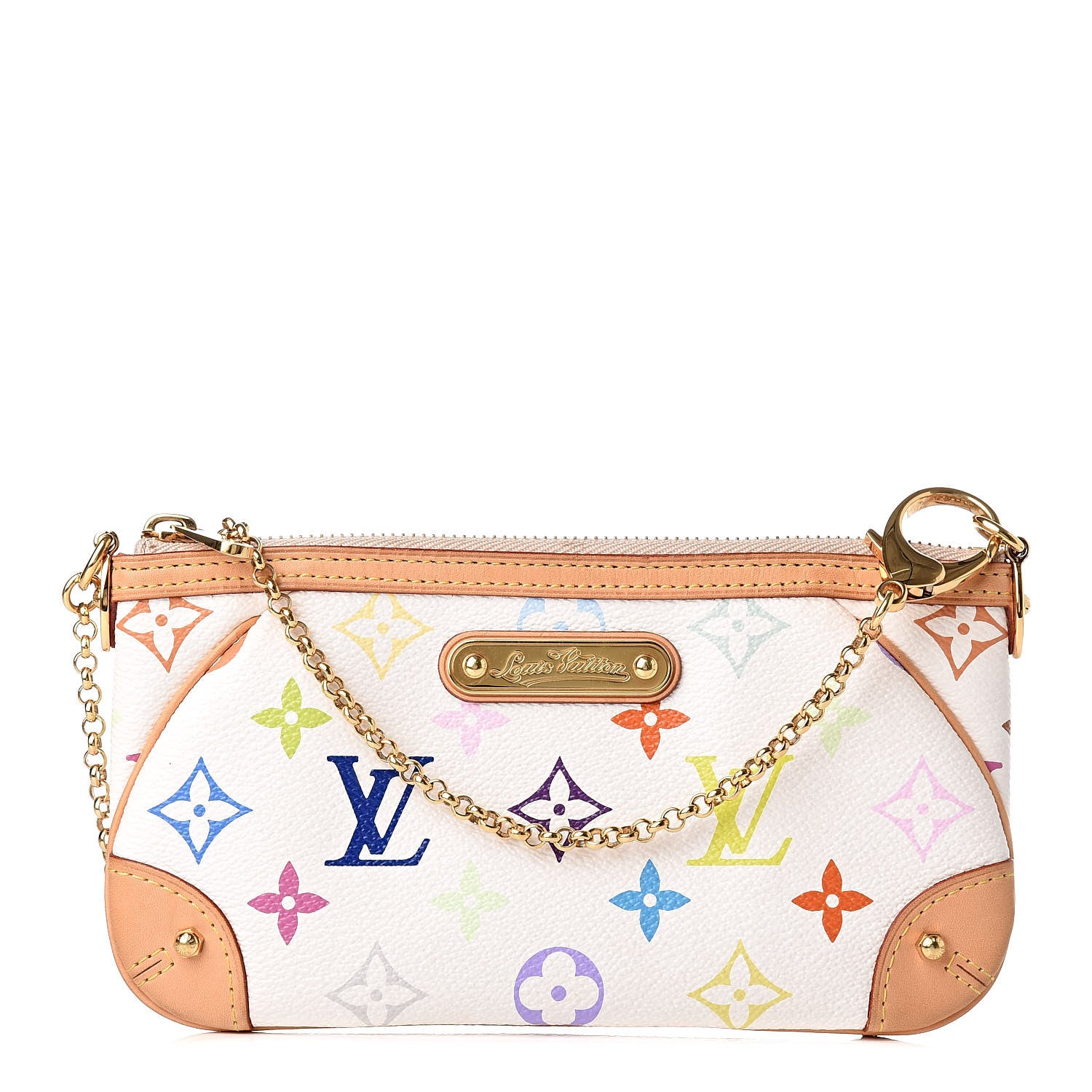 Louis Vuitton Monogram Multicolor Pochette Milla MM White 1 of 10