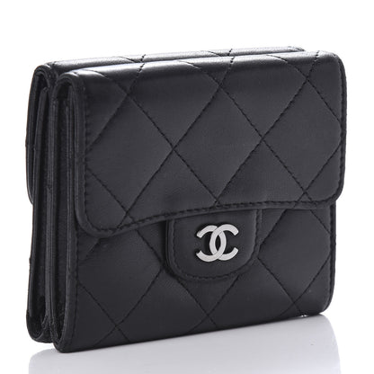 Chanel Lambskin Quilted Double Sided Wallet Black 3 of 12