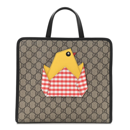 Gucci GG Supreme Monogram Childrens Chick Tote Black 1 of 10
