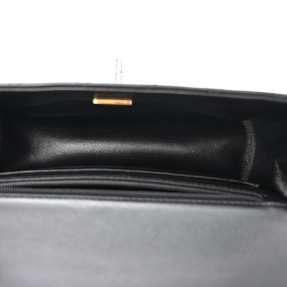 Chanel Lambskin Quilted Mini Top Handle Rectangular Flap Black 5 of 12