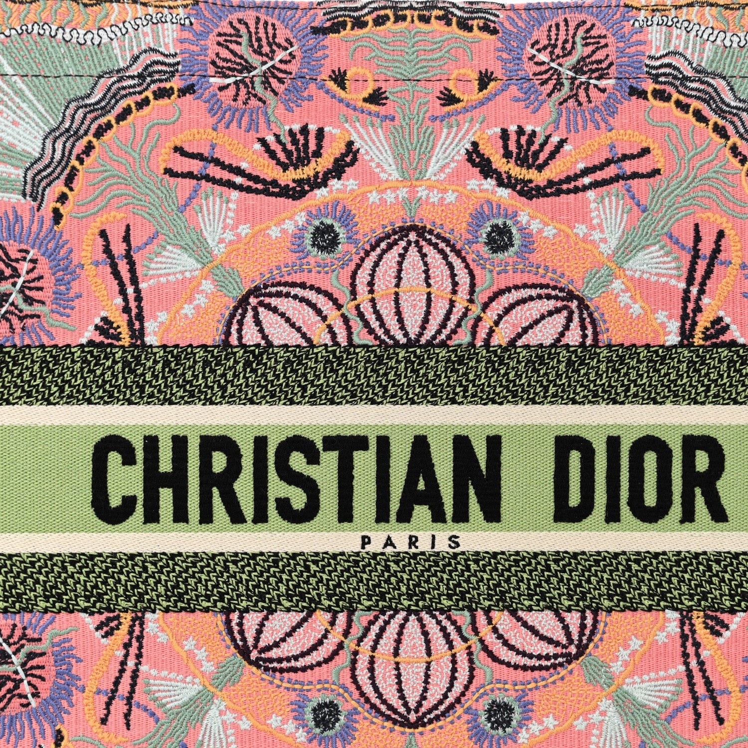 Christian Dior Canvas Embroidered Large In Lights Book Tote Multicolor 8 of 11