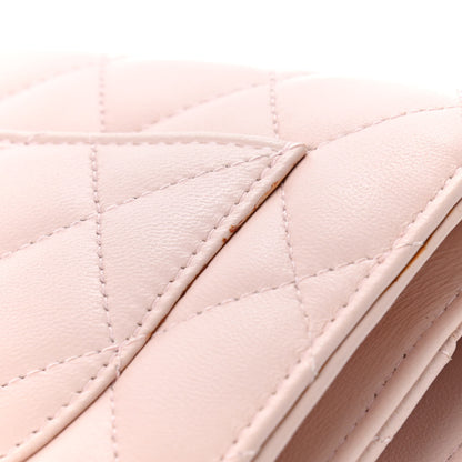 Chanel Lambskin Quilted Wallet On Chain WOC Light Pink 12 of 12