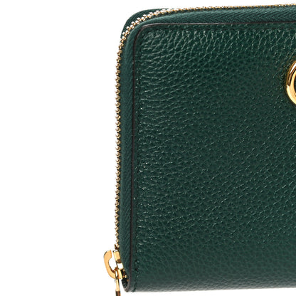Gucci Grainy Calfskin Zumi Zip Around Wallet Vintage Green 10 of 11