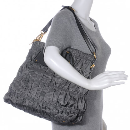 Prada Tessuto Nylon Gaufre Tote Ardesia 2 of 10