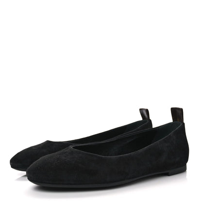 Louis Vuitton Suede Monogram Uniformes Ballet Flats 37.5 Black 3 of 8