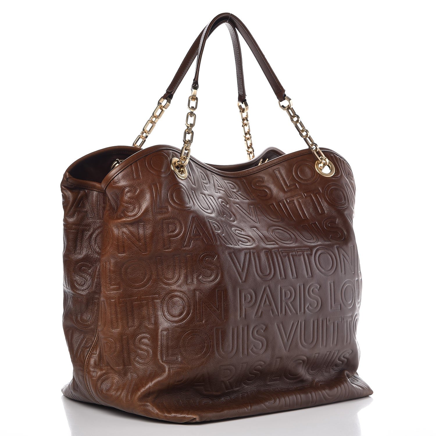 Louis Vuitton Monogram Paris Souple Whisper GM Chocolate 3 of 15