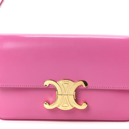Celine Shiny Calfskin Triomphe Shoulder Bag Fuchsia 9 of 11