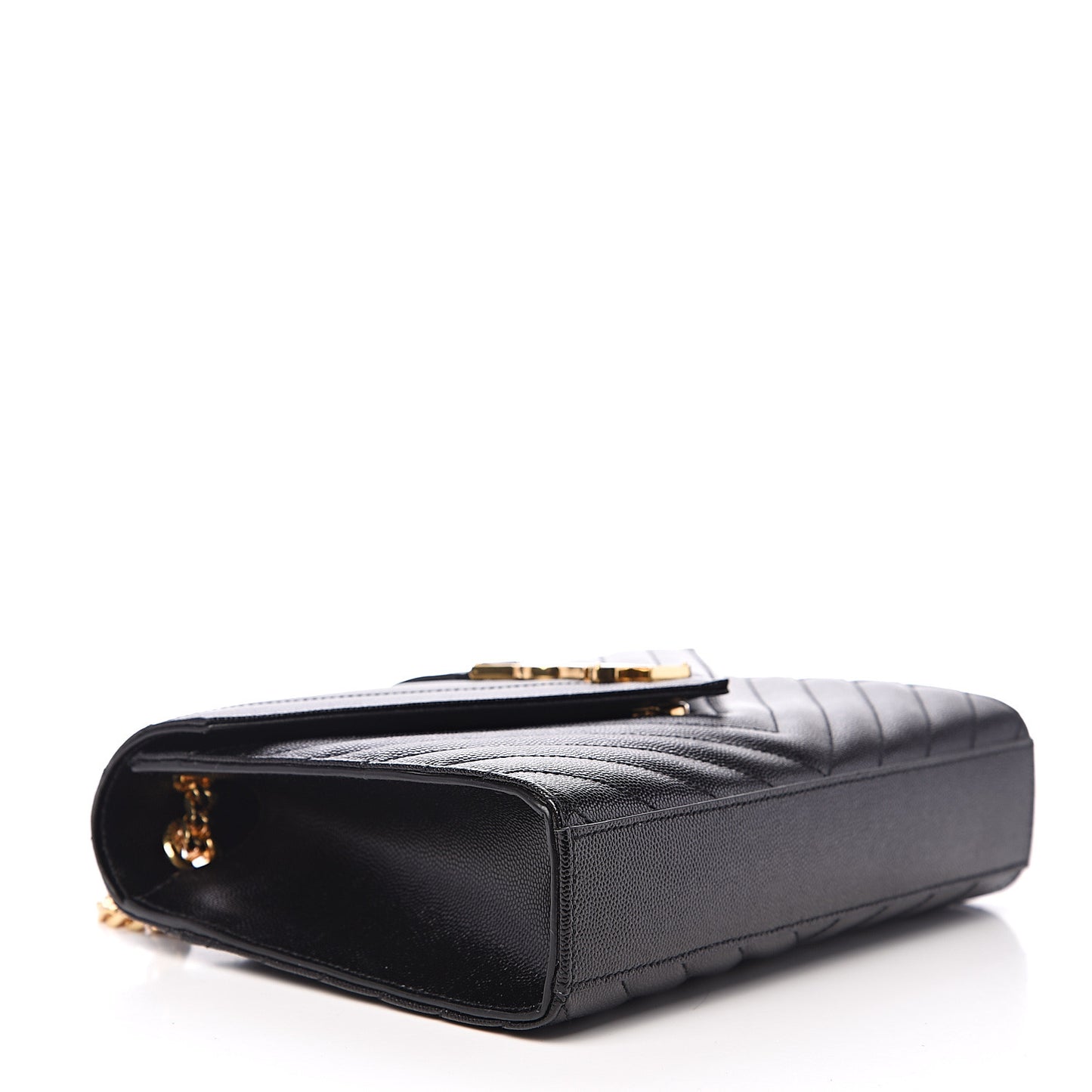 Grain De Poudre Matelasse Chevron Medium Monogram Satchel Black