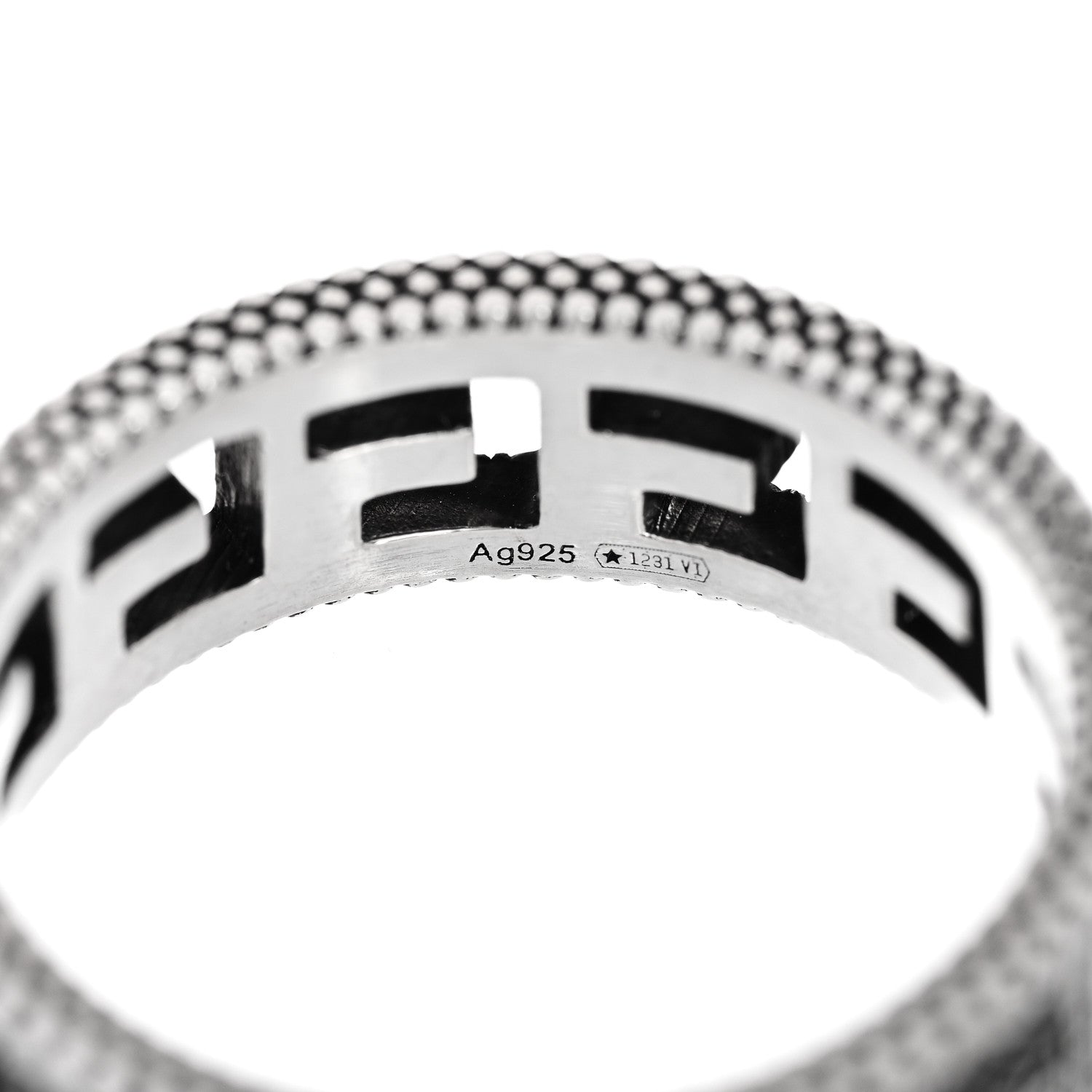 Gucci Sterling Silver Wide Square G Band Ring 57 8 5 of 5