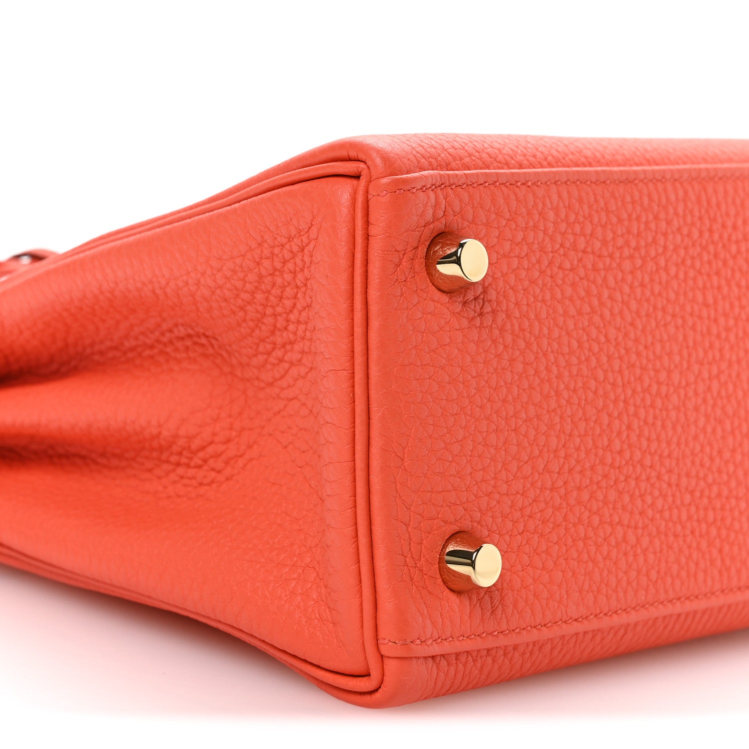Hermes Togo Kelly Retourne 25 Orange Poppy 9 of 11