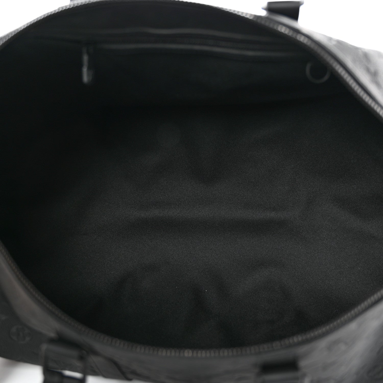 Louis Vuitton Calfskin Shadow Monogram Keepall Bandouliere 50 Black 4 of 9