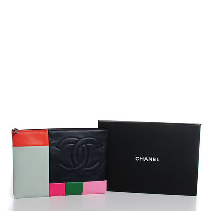 Chanel Lambskin Patchwork Pouch Multicolor 8 of 8